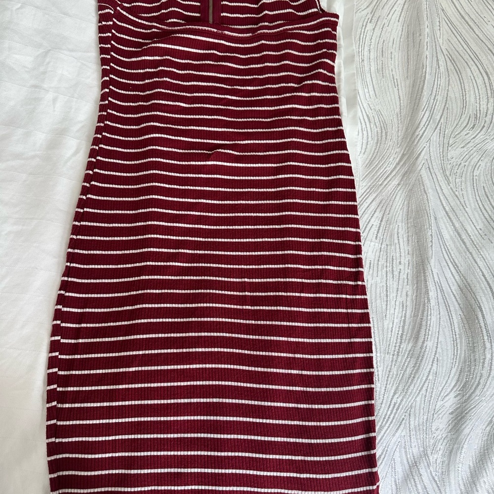Papaya Red Sleeveless Bodycon Midi Dress - Picture 5 of 5